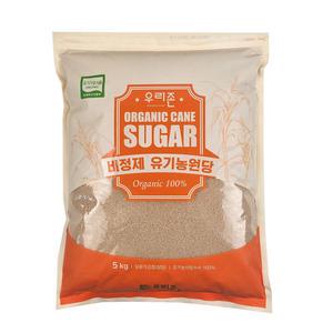 우리존 비정제 유기농원당 5kg x 1포 /비정제 갈색설탕 유기농설탕