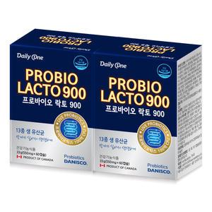 데일리원 프로바이오락토 900 유산균 보장균 100억 CFU 550mg X 60캡슐 2통