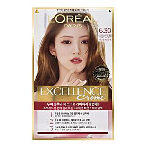 로레알 엑셀랑스 크림 염색약 6.30 밝은갈색(황금빛)
