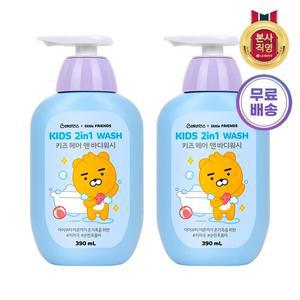 [기타]베비언스 카카오 키즈 2in1워시 라이언(390ml) 2개
