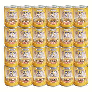 헬로도기 강아지 대용량 간식 캔 양고기 1Box(400g x 24개)