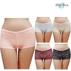 [올리브라인][무료배송]올리브라인009 여성 사각 레이스팬티 5종(90~105)