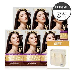 [로레알] [6개] 엑셀랑스 듀오 크림 염색약 9종 택1 (+증정 보온보냉 쿨러백)