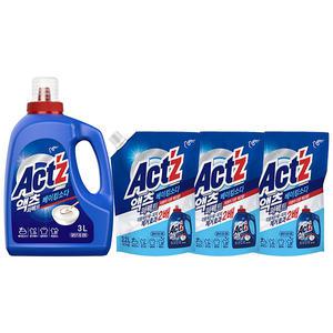 액츠 퍼펙트 일드겸용 액체세제 베이킹 용기, 3L, 1개+리필, 2.2L, 3개