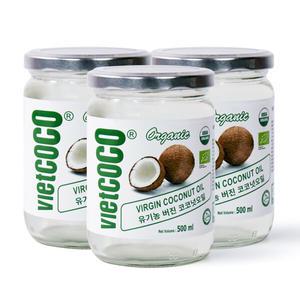 비엣코코 버진 유기농 코코넛오일 3병 500ml 베트남 직수입
