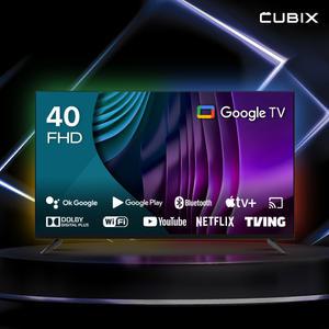 큐빅스 40인치 스마트 TV FHD LED 101cm 구글 안드로이드 에너지1등급 5년AS보증 GAT401FHD