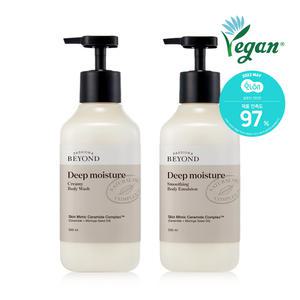 비욘드 딥모이스처 크리미 바디워시 500ml + 딥모이스무딩바디에멀전 500ml