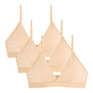 노와이어 브라렛 3매세트 순면 홑겹브라 여성 면 속옷