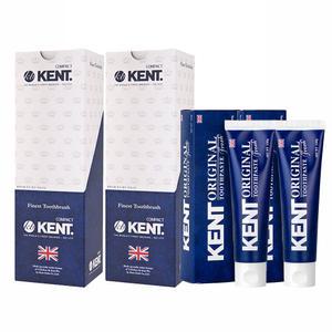 켄트 작은헤드 초극세모 칫솔, 12개 + 오리지널 프레쉬 치약, 120g, 2개