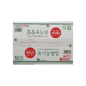 CJ 햇반 유기농 쌀밥 210g x 12입 / 1박스