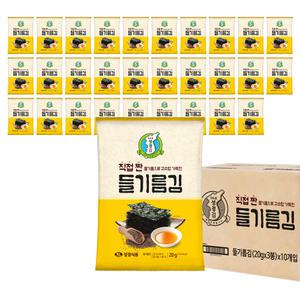 지도표 성경김 직접 짠 들기름 전장김 20g x 30봉