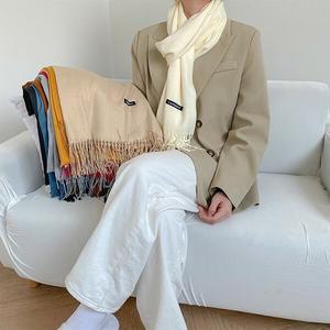 [하프클럽/다잇템]여자 울 카시미어 목도리 FW 프린지 목도리
