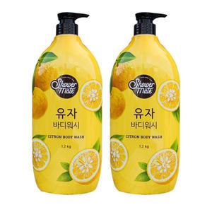 샤워메이트 유자 바디워시 1.2kg 2개