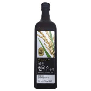라온현미유 블랙 700ml 1개 NON GMO 대용량 국산100% 국내산 미강유
