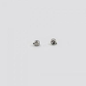 비즈톡 [S1-7-511]써지컬스틸 고정장식 원통 침누름볼 3mm(4x3.4mm) (와이어줄 전용) 무도금 ,10개