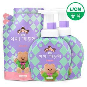 아이깨끗해X어프어프 대용량 490ml용기 2개+450ml리필 2개 숲속향기