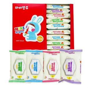 [RGP7MQT3]10입 하비앙쥬미니물티슈10매 청소포