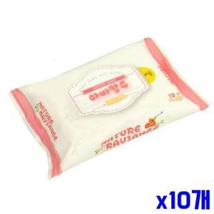 [RGP4NR52]부드러운 하비앙쥬 물티슈 10매 색상랜덤 x10개