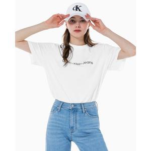 [파주점][Calvin Klein Jeans][캘빈클라인진]CK진여성 보이프렌드 핏 로고 반팔 티셔츠(J218909-YAF)