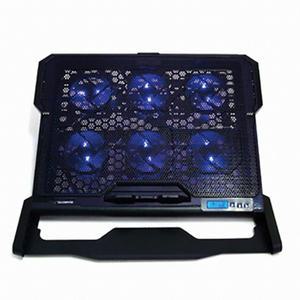 4단계각도조절 노트북거치대 쿨링패드 6개팬 블루LED 17인치 쿨러 받침대 TGC-NC06