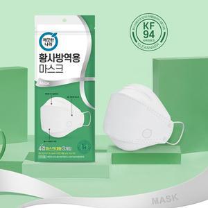 [깨끗한나라] 황사마스크 프라임 KF94 대형 흰색 3매x30bag(총90개)