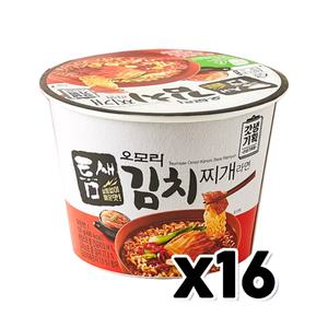 [기타]틈새 오모리 김치찌개라면 용기면 큰컵 150g x 16개