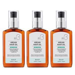 R3 아르간 헤어 오일 에센스 베이비파우더 100ml 3개