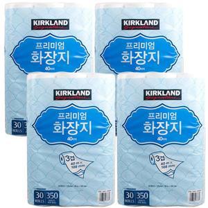 [기타]코스트코 커클랜드 프리미엄 화장지 3겹 30롤 4개 롤휴지 두루마리 gx