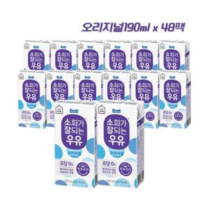 매일유업 소화가잘되는 유당제거 칼슘두배 멸균우유 190ml 24팩