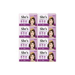 쉬즈 에브리데이 순면감촉 팬티라이너 롱40p x8개