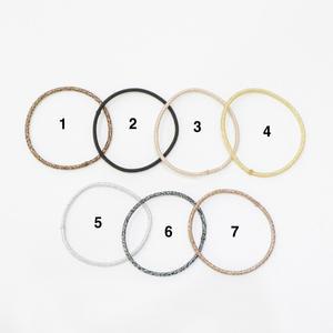 2mm 반짝이 메탈 무팁 고무줄 헤어 머리끈 8컬러 (422B)-컬러별 10개씩판매