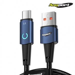 고속충전케이블 [애니포트] C 2M UTCM66W 안드로이드오토 66W 문라이트 USB-A TO