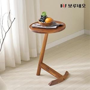 앳홈 위즈 원목 원형 사이드테이블 협탁