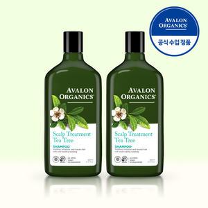 [여름특화] 아발론오가닉스 유기농 티트리 샴푸 325ml x2개 탈모 비듬 약산성 청소년 사춘기