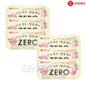 롯데 제로 피치민트 캔디 28g 6개 설탕제로 당류제로 캔디 껌 자일리톨 사탕 복숭아