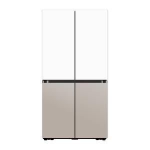 삼성전자 비스포크 4도어 냉장고 RF85DB90B1AP 새틴화이트+베이지 *삼성정품* [OK]