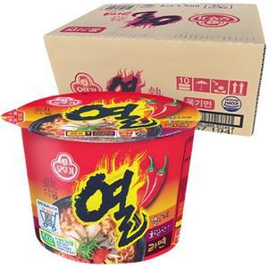 [유통기한 품질보증] [수량한정 보장 특가] [진짜이가격] 오뚜기 열라면 큰컵115G X 12입박스 컵라면