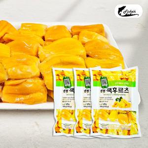 피쉬앤 씨없는 잭후르츠 3팩세트(1팩 300g) 순수과육100% 잭프루트 잭프룻