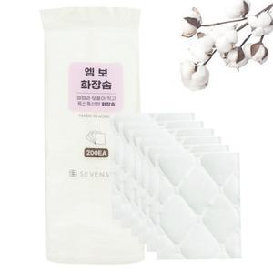 인파우치 엠보화장솜 200매/화장/솜/패드/엠보싱/원형/대용량/와이드/스킨/토너/순면/스킨팩화장/면/리필