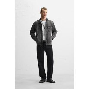 [정품] 자라 자켓 데일리 야상 아웃터 ZARA 베이직 데님 퍼 - 그레이582156