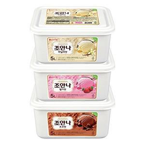 [롯데웰푸드][T]조안나 바닐라 딸기 초코 아이스크림 3종 2개 골라담기