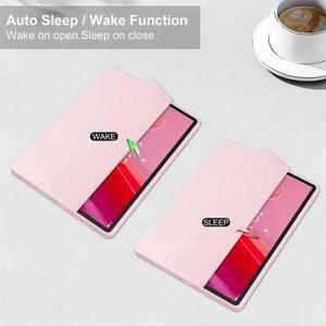 Lenovo Xiaoxin Pad 2024 Tab M11 용 태블릿 케이스 11 인치 Trifold 연필 홀더 아크릴 백 플립 스탠드 킥