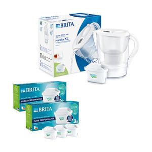 브리타 정수기 마렐라XL, 화이트, 3.5L (기본필터 1입) + 필터 막스트라 프로 3입, 2개