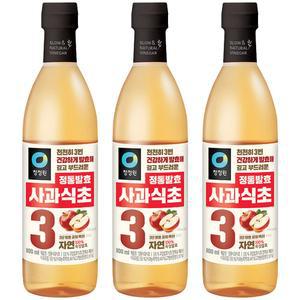 (1+1) 청정원 정통발효 사과 식초, 800ml, 3개 2set