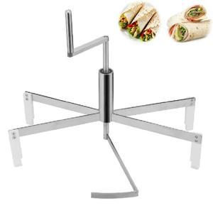 스테인레스 스틸 크레페 메이커 팬케이크 부리또 타코 토르티야 배터 스프레더 파이 도구 40cm 기계 용 4
