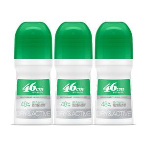 온더바디 46cm 롤온 데오드란트 허벌 포레스트향, 75ml, 3개