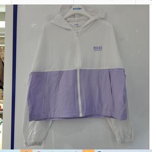 에꼴리에 23년여름상품70% 쿨스판배색후드점퍼 23B0151