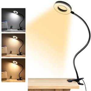 호환품 360 ° 플렉시블 48 LED 책상 램프 클립 USB 책 조명 침대 옆 눈 보호 구즈넥 독서 등 밝기 조절 가