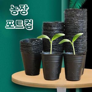화훼 포트 컵 일회용 원예 가드닝 비닐 화분 컵포트 모종판 분갈이