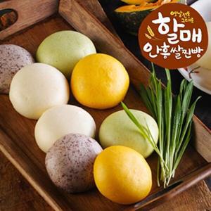 [안흥찐빵]T_[안흥찐빵] 할매 안흥 쌀찐빵 4가지맛 25개 x 2봉 (쌀,단호박,흑미,새싹순보리)